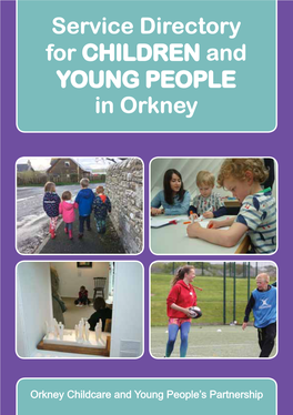 Service Directory for CHILDREN and YOUNG PEOPLE in Orkney