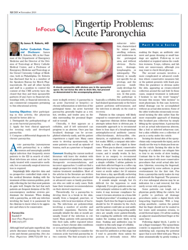 Acute Paronychia