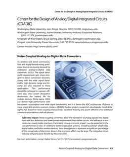 Center for the Design of Analog/Digital Integrated Circuits (CDADIC)