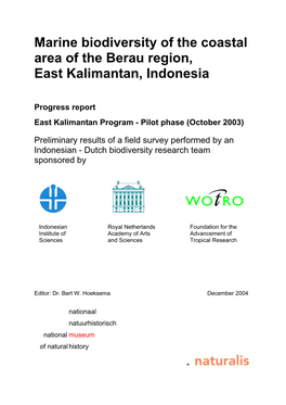 Biodiversity of the Coastal Zone of NE Kalimantan (Berau Region)