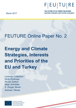 Energy and Climate Strategies, Interests and Priorities of the EU and Turkey”