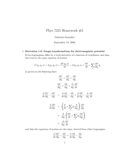 Phys 7221 Homework #2