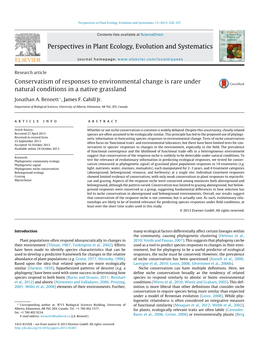 Perspectives in Plant Ecology, Evolution and Systematics 15 (2013) 328–337