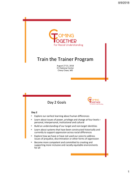 Train the Trainer Program