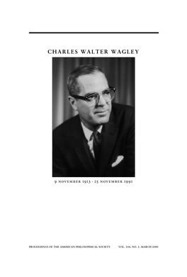 Charles Walter Wagley