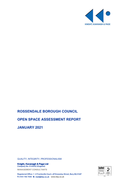 Rossendale Borough Council Open Space Assessment