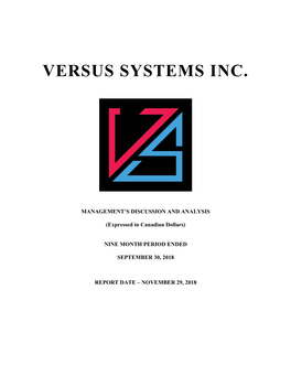 Versus Systems Inc