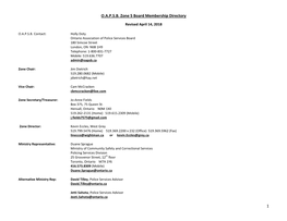 OAPSB Zone 5 Board Membership Directory
