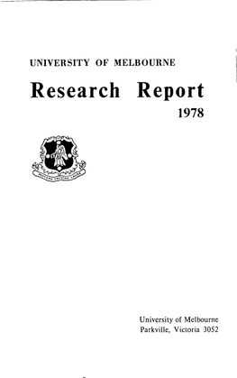 Research Reports: (1978)