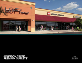 Johnson Creek Premium Outlets® the Simon Experience — Where Brands & Communities Come Together