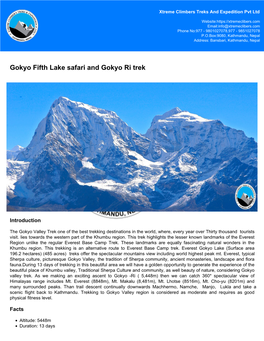 Gokyo Fifth Lake Safari and Gokyo Ri Trek