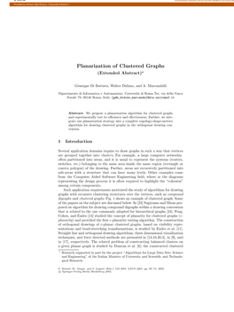 Planarization of Clustered Graphs (Extended Abstract)