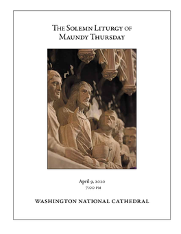 THE Solemn Liturgy of Maundy Thursday