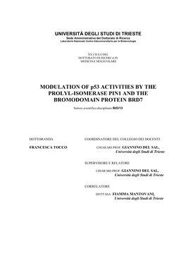 The P53 Tumor Suppressor Protein Constitute a Central Node in A