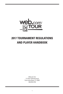 2017 Tournament Regulations and Player Handbook