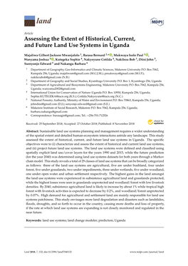 Assessing the Extent of Historical, Current, and Future Land Use Systems in Uganda
