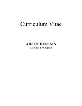 Curriculum Vitae