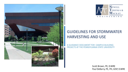 Guidelines for Stormwater Harvesting and Use