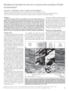 Banded Iron Formation to Iron Ore: a Record of the Evolution of Earth Environments?