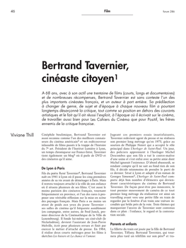 Bertrand Tavernier, Cinéaste Citoyen1