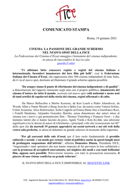 Comunicato Stampa