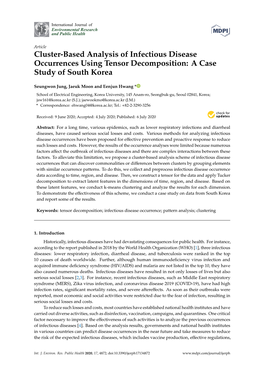 Cluster-Based Analysis of Infectious Disease Occurrences Using Tensor Decomposition: a Case Study of South Korea