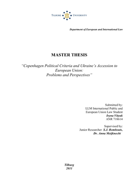 Master Thesis