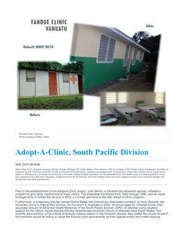 Adopt-A-Clinic, South Pacific Division