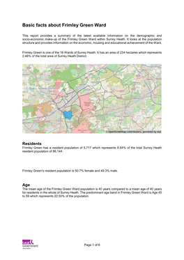 Basic Facts About Frimley Green Ward