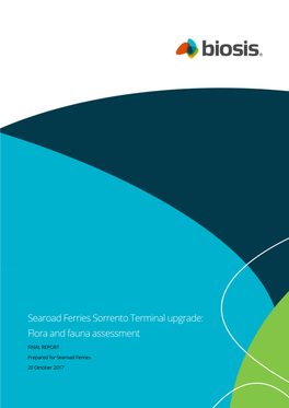 Searoad Ferries Sorrento Terminal Upgrade: Flora and Fauna Assessment