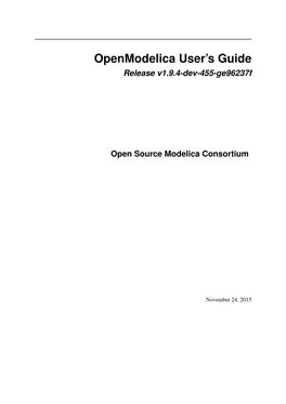 Openmodelica User's Guide