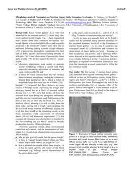 Morphology-Derived Constraints on Martian Linear Gully Formation Mechanics