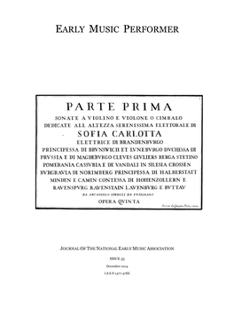 Corelli’S Op.5 and the Baroque International Anniversary Conference Paradigm