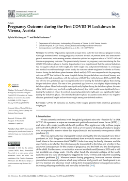 Pregnancy Outcome During the First COVID 19 Lockdown in Vienna, Austria