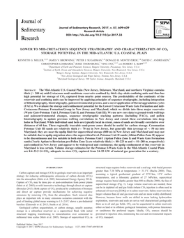 Lower to Mid-Cretaceous Sequence Stratigraphy and Characterization of Co2 Storage Potential in the Mid-Atlantic U.S