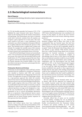 Bacteriological Nomenclature