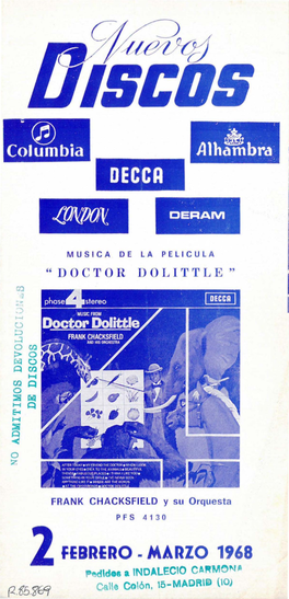 2 FEBRERO • MARZO 1968 Pedlde8 a INOALECIO CA~MON ~ (2