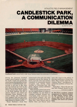 CANDLESTICK PARK, a COMMUNICATION DILEMMA by KENT W