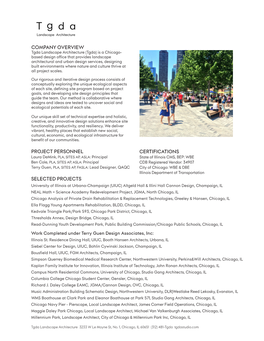 TGDA Landscape Architecture DPI Capability Statement