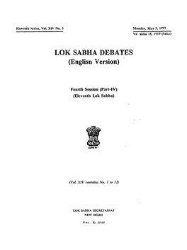 LOK SABHA DEBATES (Englisn Version)