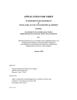 Application for Njdep