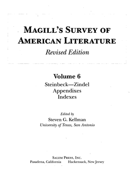 MAGILL's SURVEY of AMERICAN LITERATURE Revised Edition