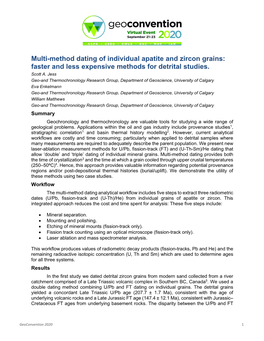 Multi-Method Dating of Individual Apatite and Zircon Grains: Faster and Less Expensive Methods for Detrital Studies