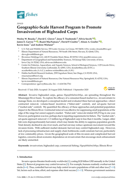 Geographic-Scale Harvest Program to Promote Invasivorism of Bigheaded Carps