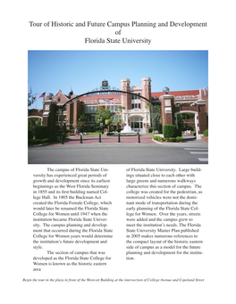 Tour of Historic and Future Campus Planning and Development of Florida State University