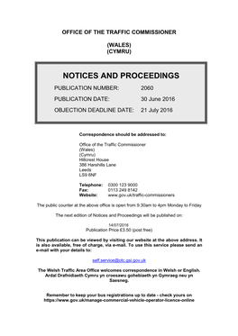 Notices and Proceedings