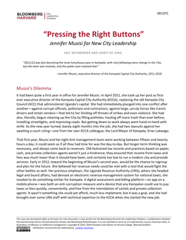 “Pressing the Right Buttons”
