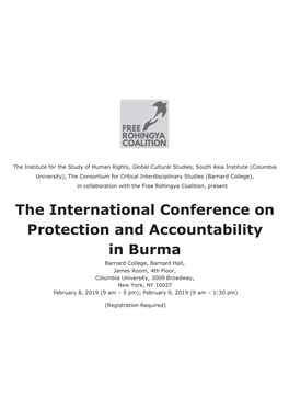 The International Conference on Protection and Accountability in Burma