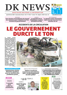 Le Gouvernement Durcit Le Ton