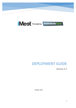 DEPLOYMENT GUIDE Version 3.7